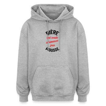 Rolling beer doesn't build foam - Oversized Unisex Hoodie - heather grey - Front - Noah (186cm)