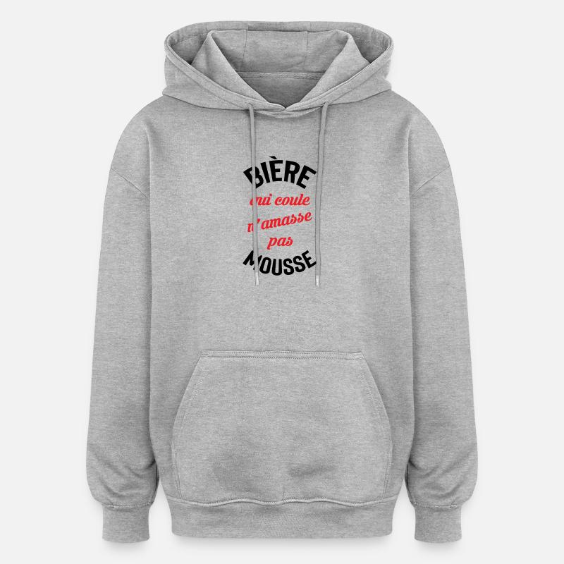 Rolling Beer bildet keinen Schaum - Oversized Unisex Hoodie - Grau meliert