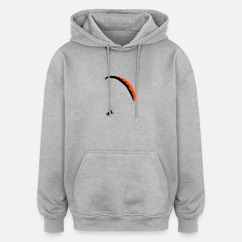 Paraglider Paragliding - Sweat à capuche oversize unisexe - gris chiné