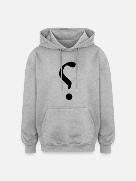 Ironie-Zeichen / ironic mark (1c) - Oversized Unisex Hoodie - heather grey