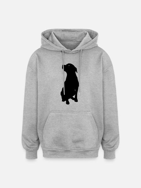 dog - Oversized Unisex Hoodie - heather grey