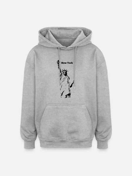 new York - Oversized Unisex Hoodie - heather grey