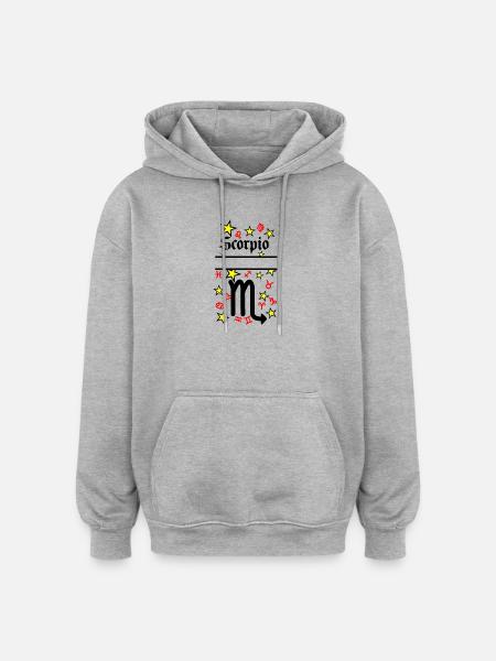 Skorpion Sternzeichen Skorpion - Oversized Unisex Hoodie - Grau meliert