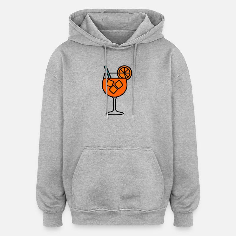 Apéritif Aperoliker Party Spritz Idée cadeau - Sweat à capuche oversize unisexe - gris chiné