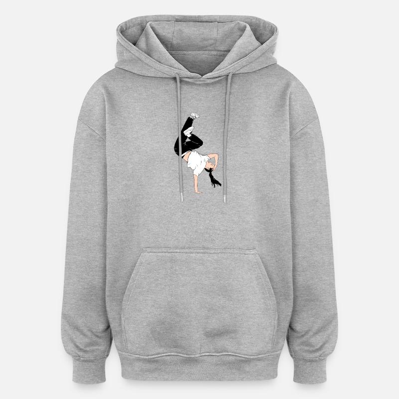 Breakdance - Breaking Sport - Oversize unisex hoodie - grå meleret