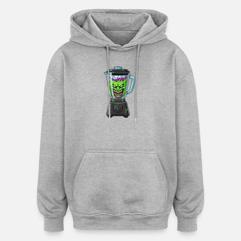Mélangeur de légumes flippant - Sweat à capuche oversize unisexe - gris chiné