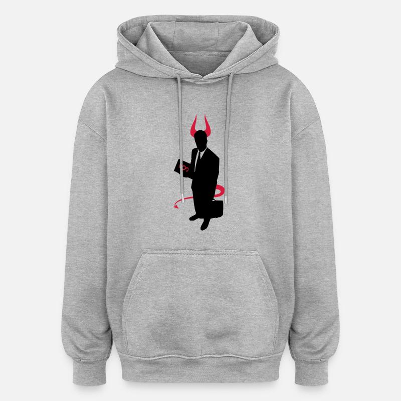 L'avocat du diable - Sweat à capuche oversize unisexe - gris chiné