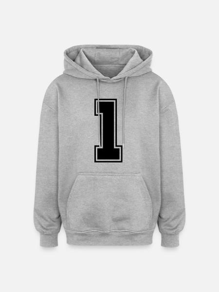 1__f1 - Oversized Unisex Hoodie - Grau meliert
