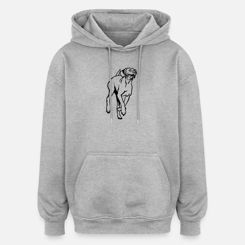 Magyar Vizsla - Sweat à capuche oversize unisexe - gris chiné