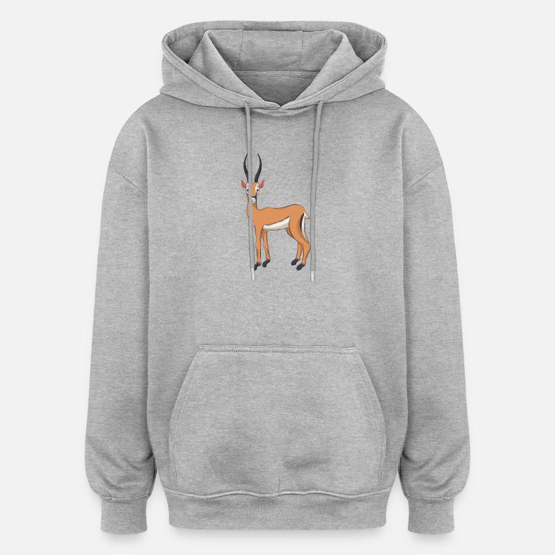 Antilope - Sweat à capuche oversize unisexe - gris chiné
