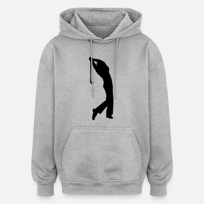 golfeurs - Sweat à capuche oversize unisexe - gris chiné