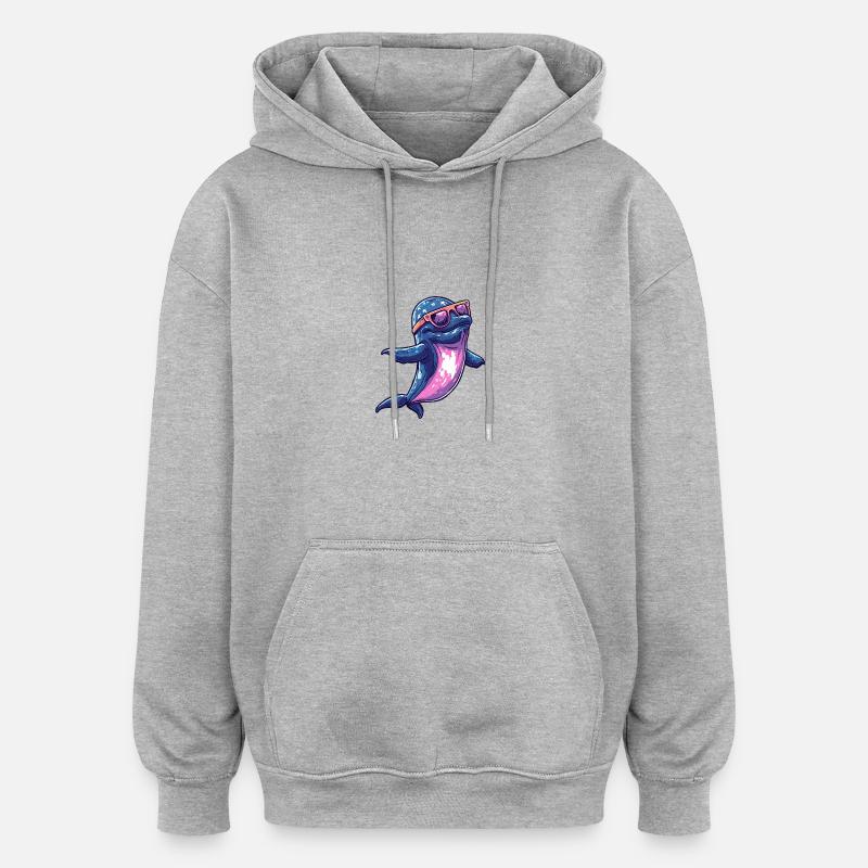 Wal Cool Sommer - Oversized Unisex Hoodie - Grau meliert