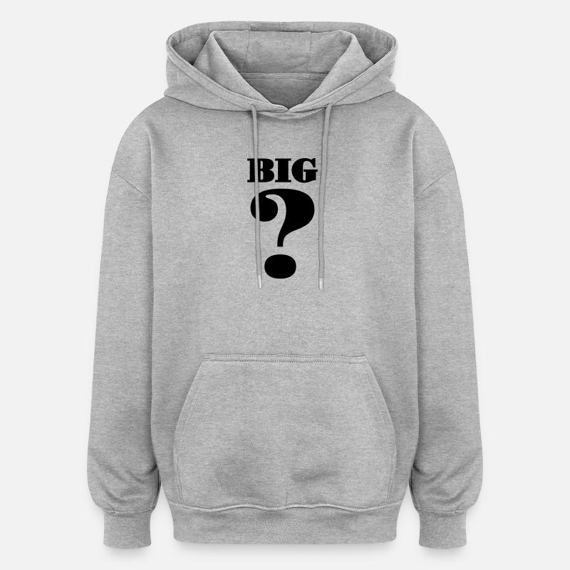 Grand point d’interrogation - Sweat à capuche oversize unisexe - gris chiné