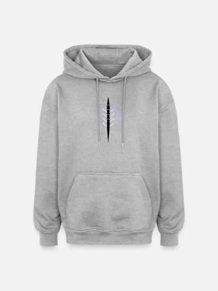 Quad à rames - Sweat à capuche oversize unisexe - gris chiné