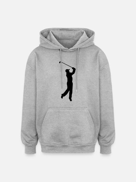 golfer - Oversized Unisex Hoodie - Grau meliert