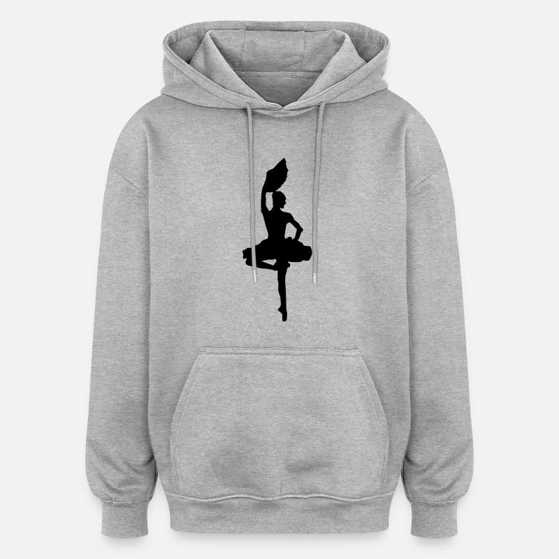 ballet tänzerin - Oversized Unisex Hoodie - Grau meliert