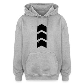 arrow - Oversized Unisex Hoodie - heather grey - Front - Noah (186cm)