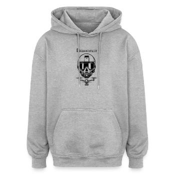 Drohnenpilot 5 - Oversized Unisex Hoodie - Grau meliert - Vorne - Noah (186cm)