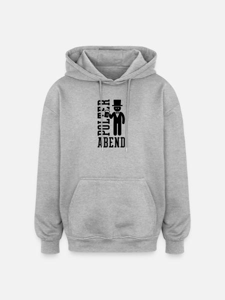 Polterabend Bräutigam - Oversized Unisex Hoodie - Grau meliert