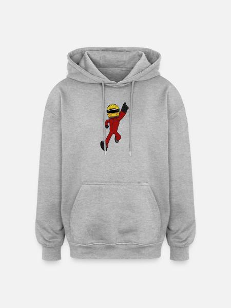 pilote de course - Sweat à capuche oversize unisexe - gris chiné