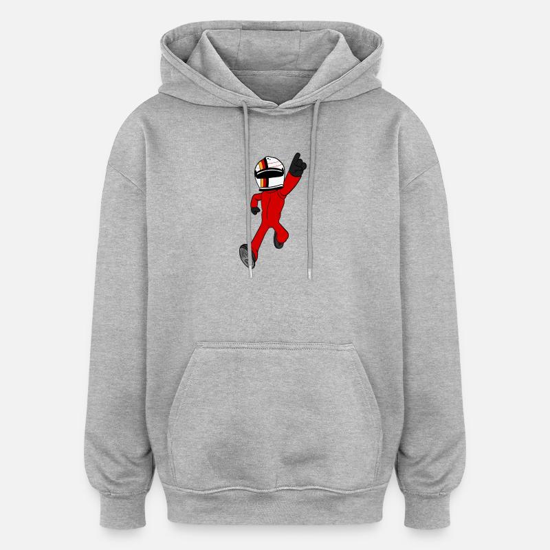 pilote de course - Sweat à capuche oversize unisexe - gris chiné