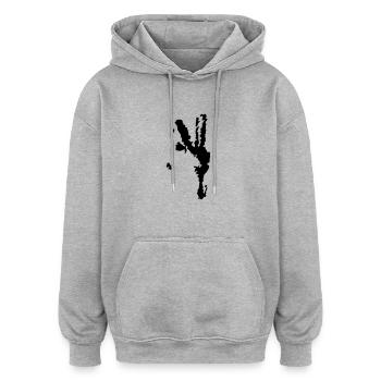 peace - Oversized Unisex Hoodie - Grau meliert - Vorne - Noah (186cm)