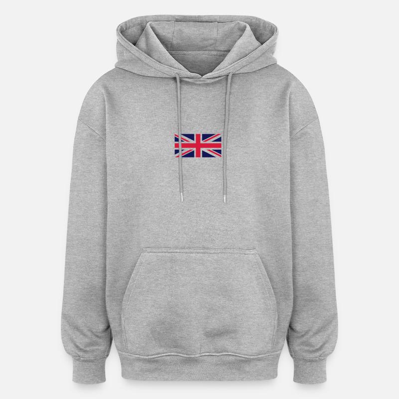 Union Jack - Oversized Unisex Hoodie - heather grey