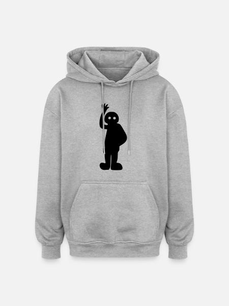 Nazca Astronaut - Oversized Unisex Hoodie - Grau meliert