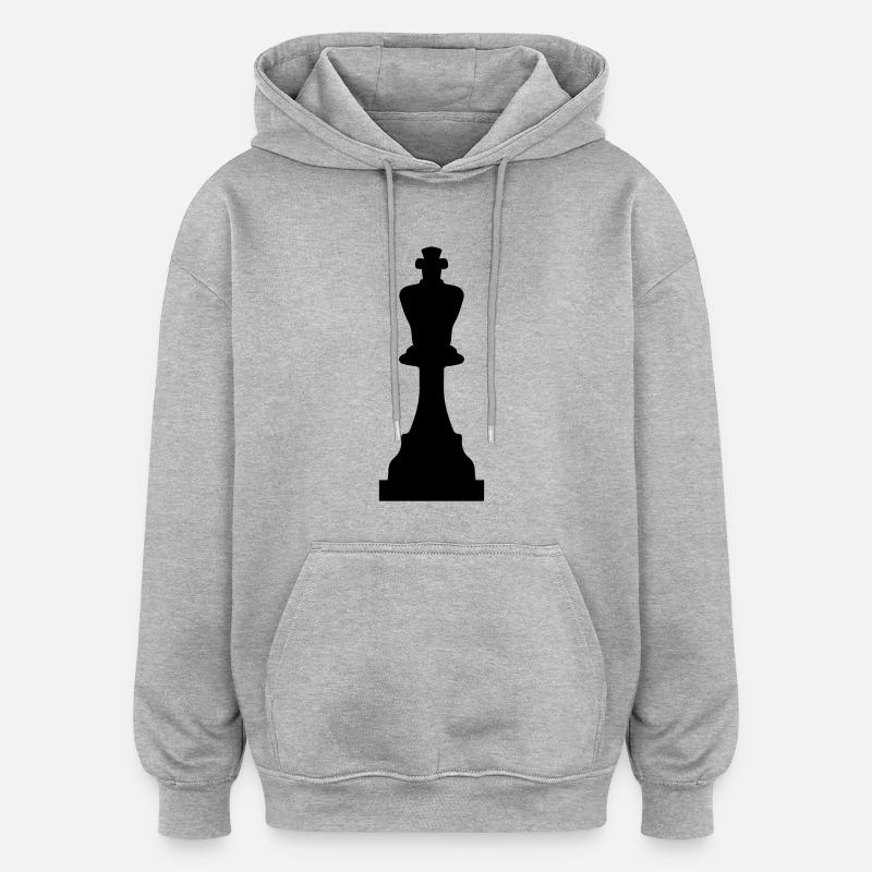 king - Sweat à capuche oversize unisexe - gris chiné