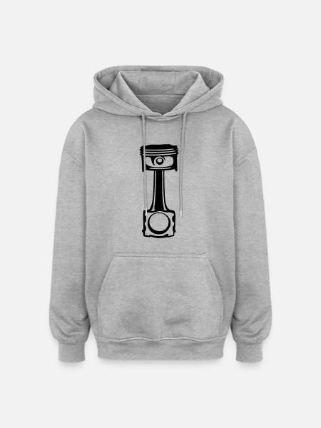 kolben - Oversized Unisex Hoodie - Grau meliert