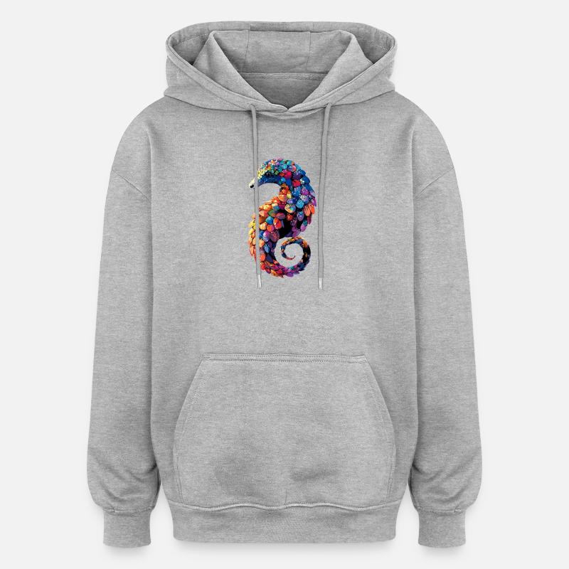 Pangolin Pangolin Pomme de pin Pangolins - Sweat à capuche oversize unisexe - gris chiné