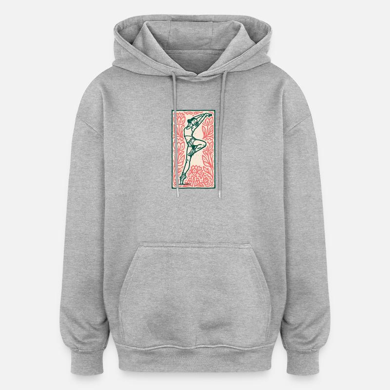Danseuse #19 - Sweat à capuche oversize unisexe - gris chiné
