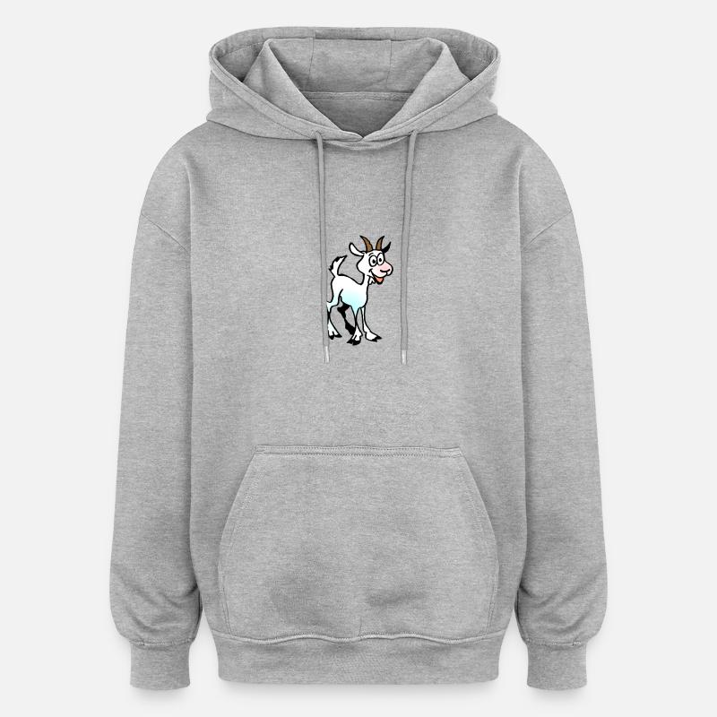 cabri - Sweat à capuche oversize unisexe - gris chiné