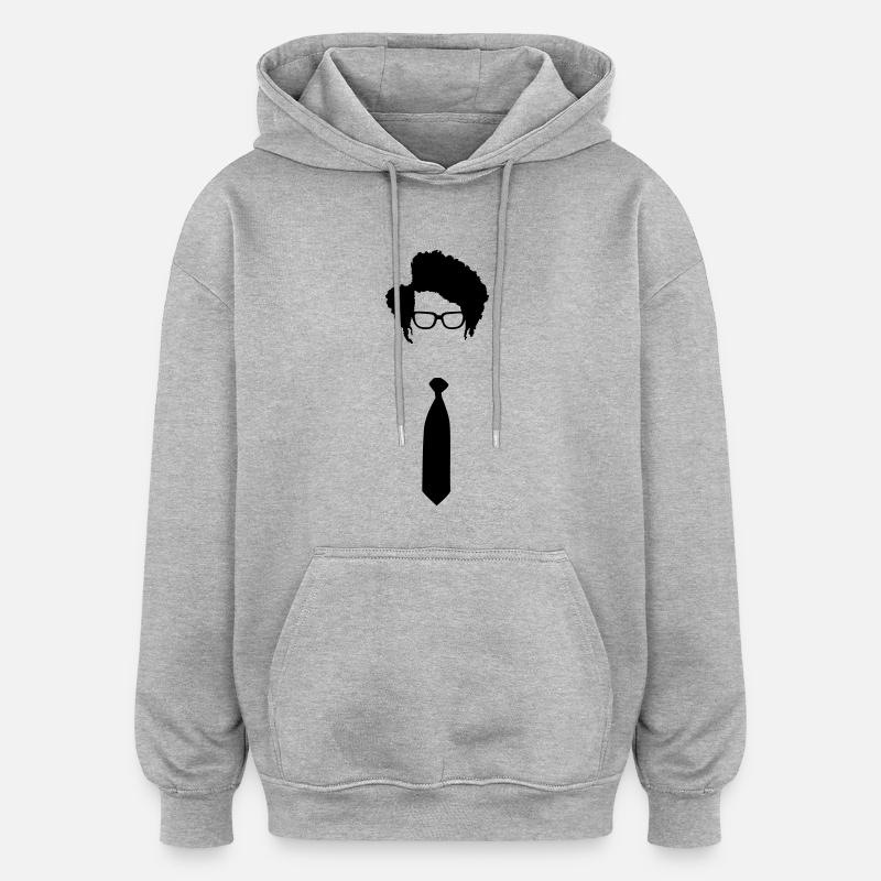 Moss IT-Crowd - Sweat à capuche oversize unisexe - gris chiné