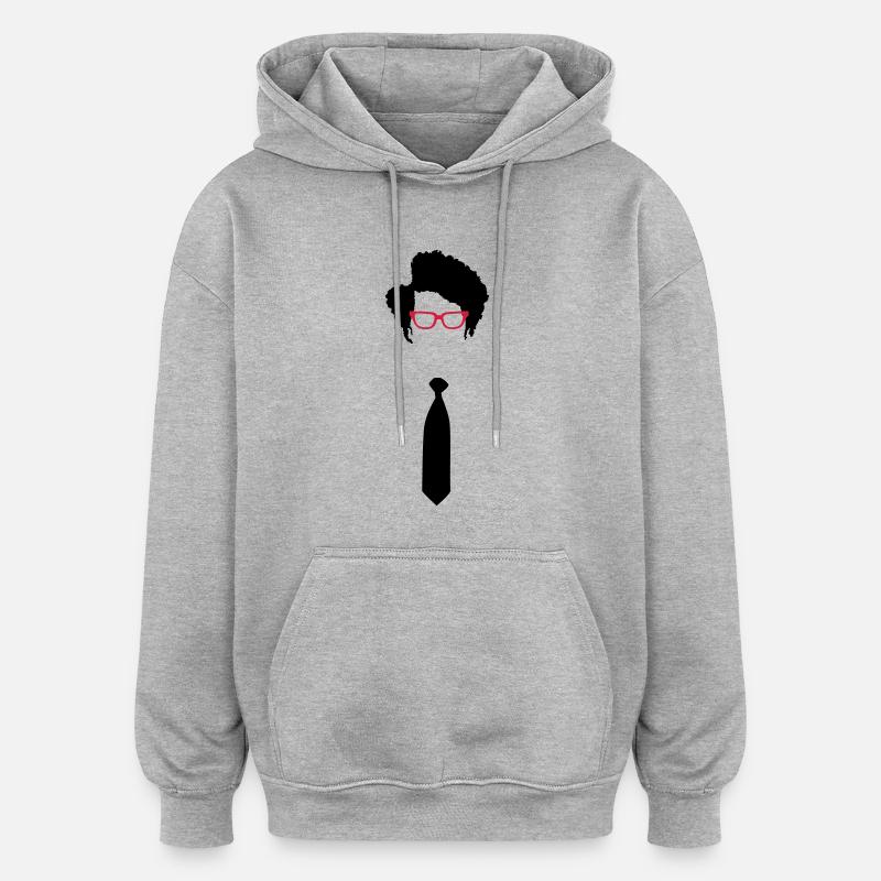 Moss IT-Crowd - Sweat à capuche oversize unisexe - gris chiné