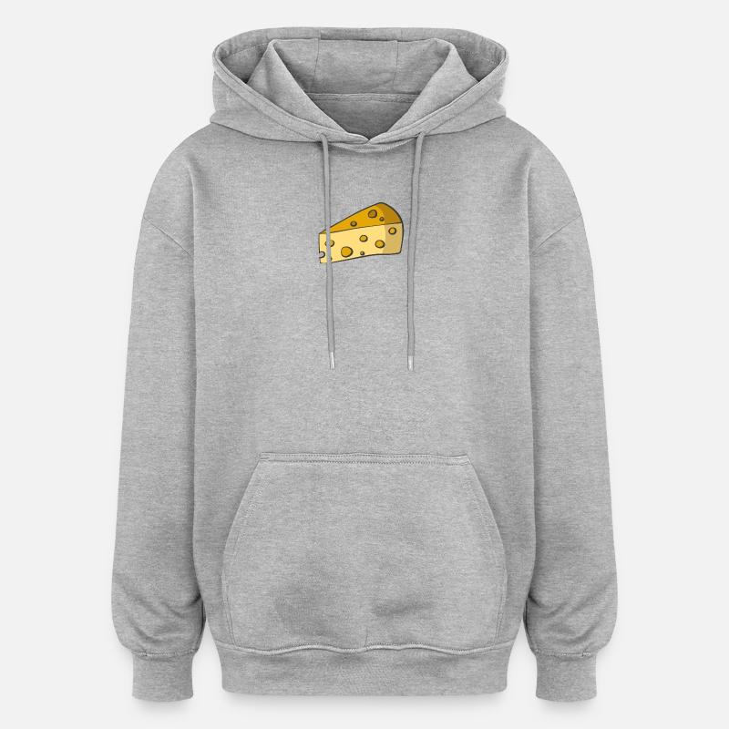 Fromage - Sweat à capuche oversize unisexe - gris chiné