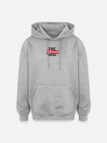 6061912 120134521 groom - Oversized Unisex Hoodie - heather grey