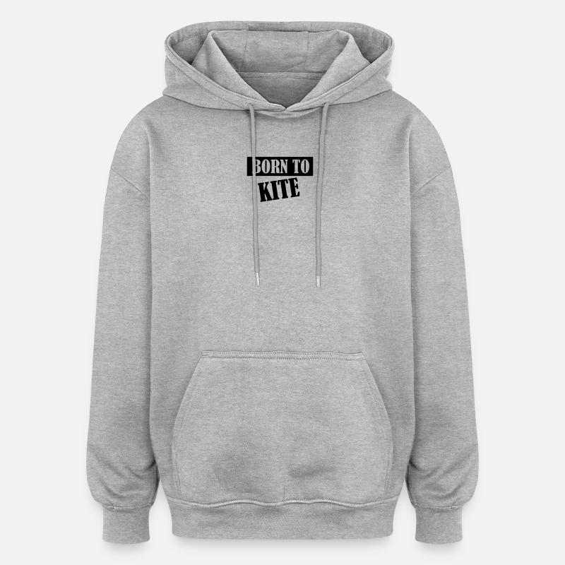 Kiteboard,Kiteboarder,Kiteboarding,Mer,Conseil - Sweat à capuche oversize unisexe - gris chiné