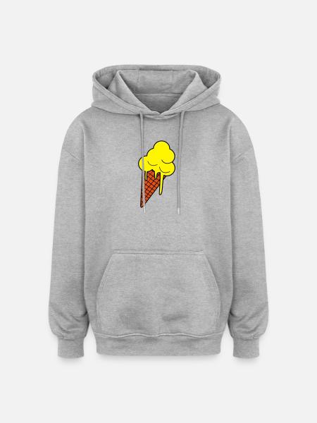 Schmelzendes Eis  Pop Art - Oversized Unisex Hoodie - heather grey