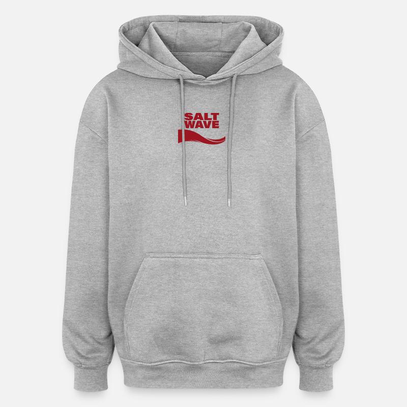 VAGUE DE SEL - Sweat à capuche oversize unisexe - gris chiné