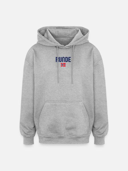 Runde Norway Flag - Oversized Unisex Hoodie - heather grey