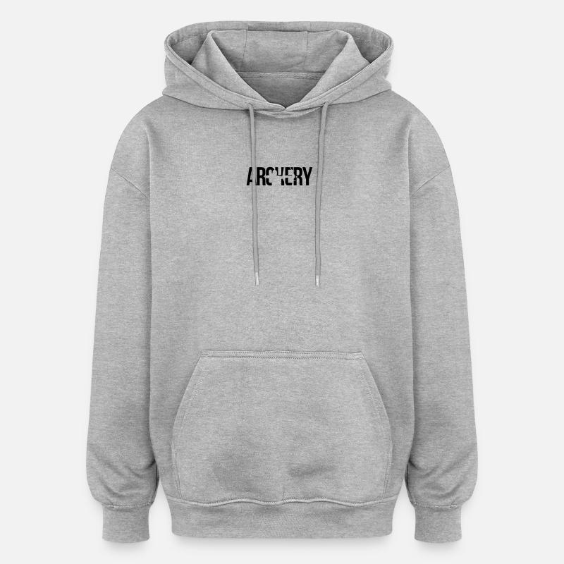 archery Bogenschießen - Oversized Unisex Hoodie - Grau meliert