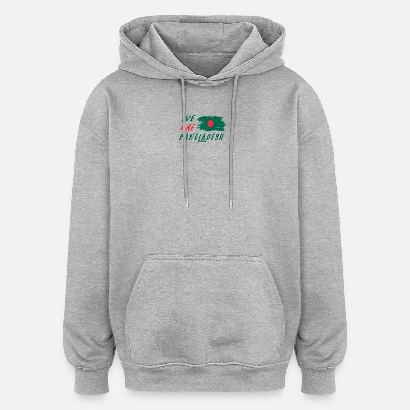 Wir sind Bangladesch - Oversized Unisex Hoodie - Grau meliert