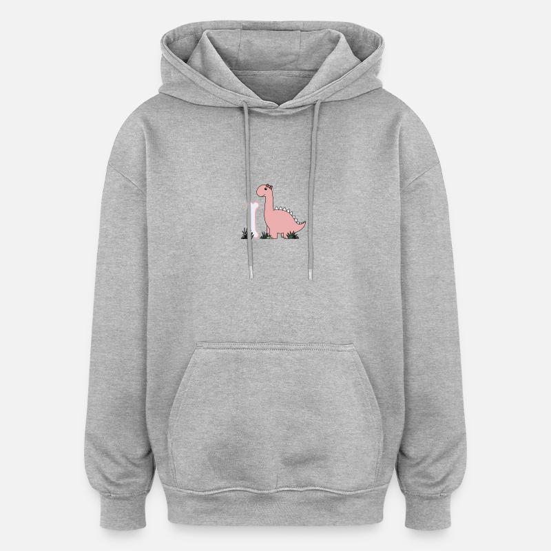 Buchstabe I - Oversized Unisex Hoodie - Grau meliert