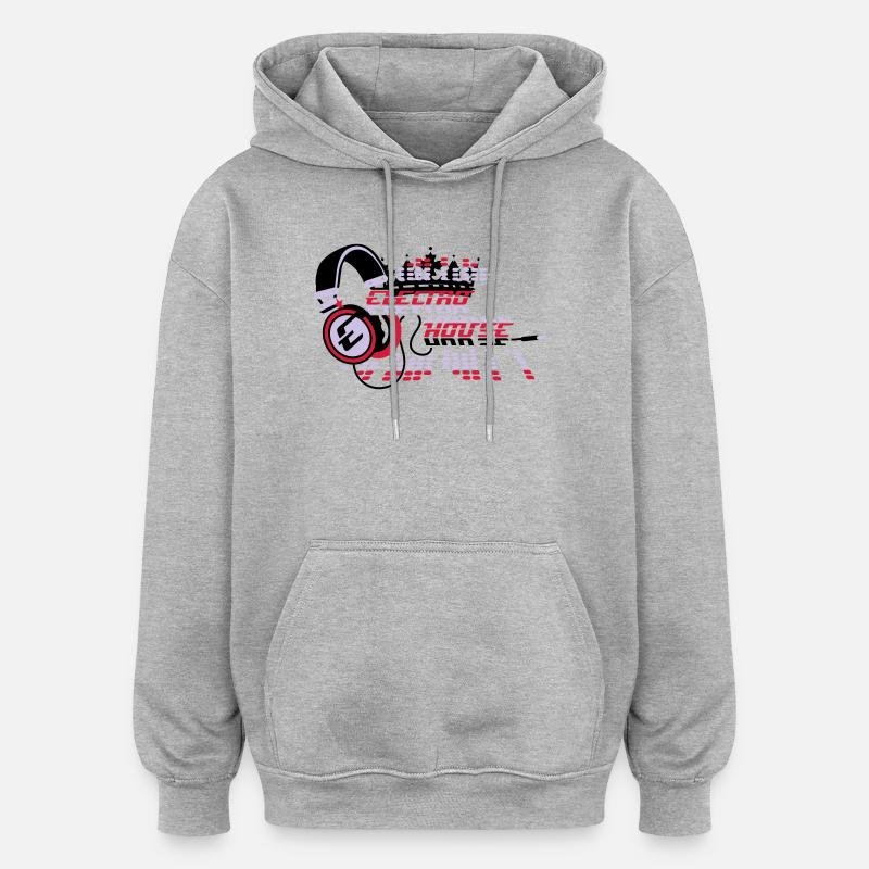 La couronne - Sweat à capuche oversize unisexe - gris chiné