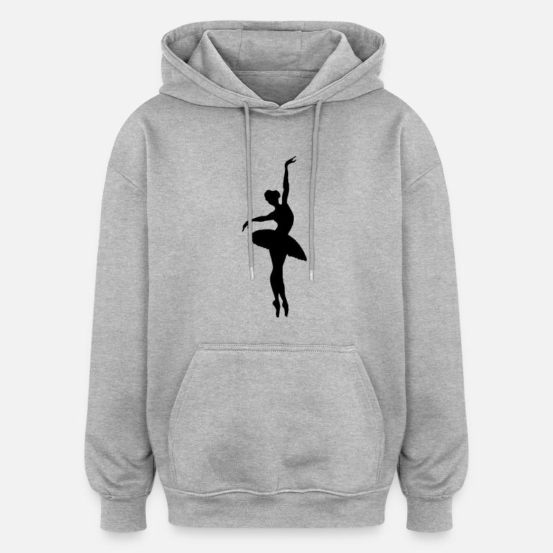 dancer silhouette - Sweat à capuche oversize unisexe - gris chiné