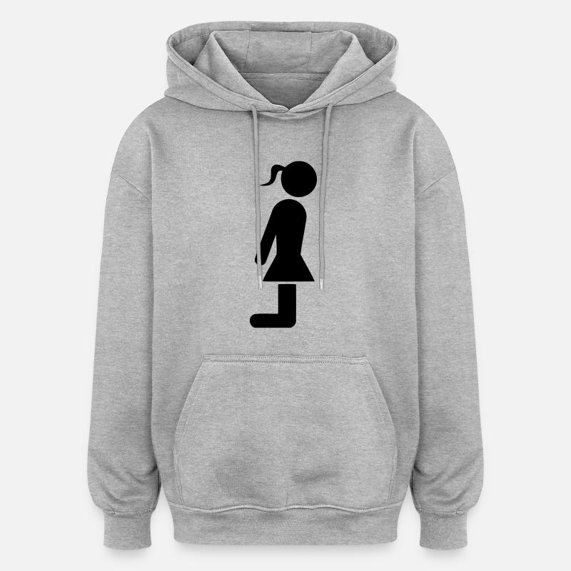 BDSM SUB - Oversized Unisex Hoodie - Grau meliert