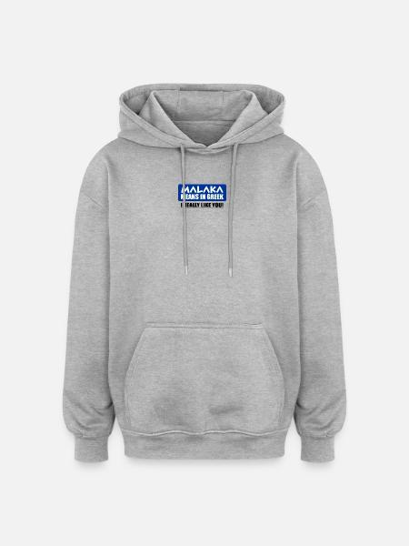 Malakas Funny Shirt - Oversized Unisex Hoodie - Grau meliert