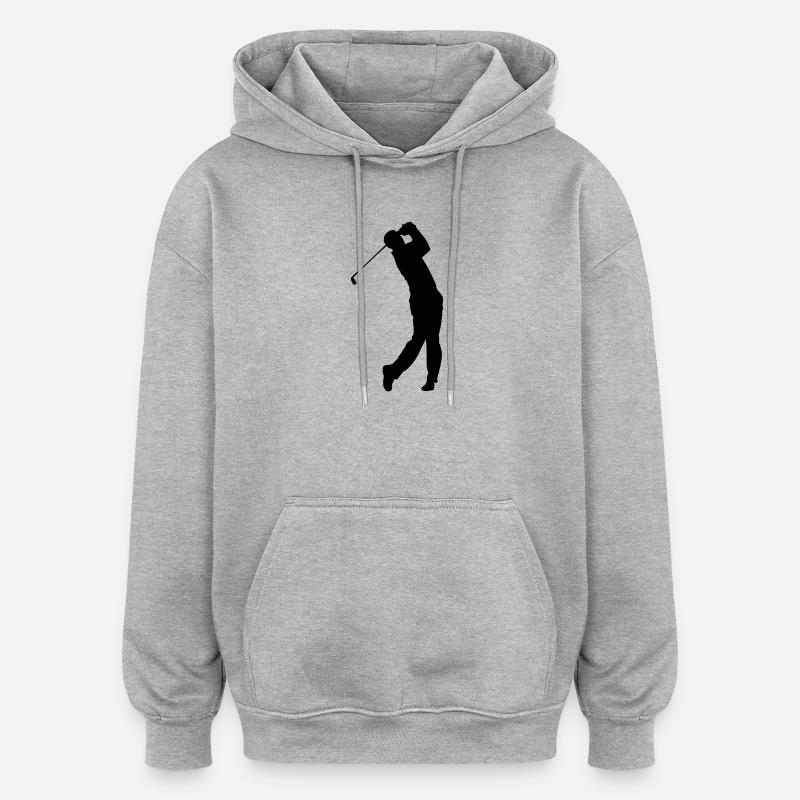 Golfer Schatten - Oversized Unisex Hoodie - Grau meliert