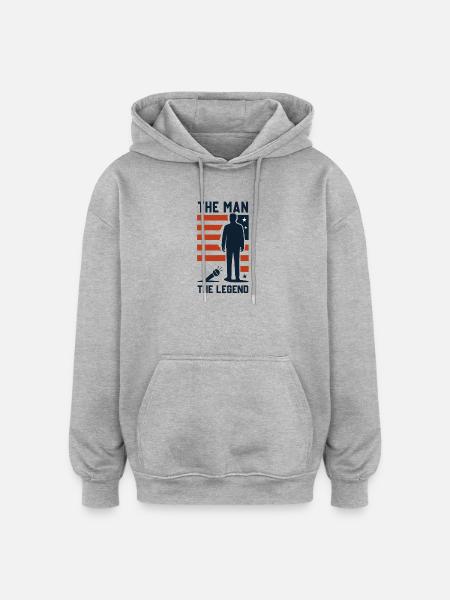 The Man – The Legend - Oversized Unisex Hoodie - heather grey